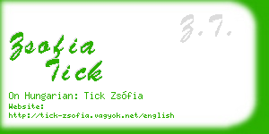 zsofia tick business card